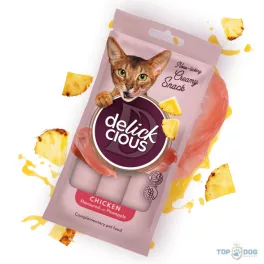 Delickcious Creamy Snack 60g (4x15g) Csirke Ananász