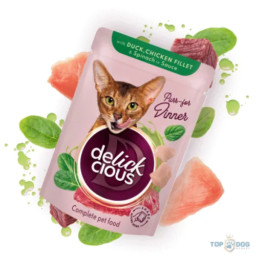 Delickcious Dinner 85g Kacsa Spenót