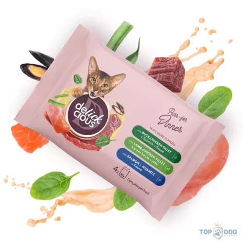 Delickcious Dinner 4x85g Kacsa Bárány Lazac
