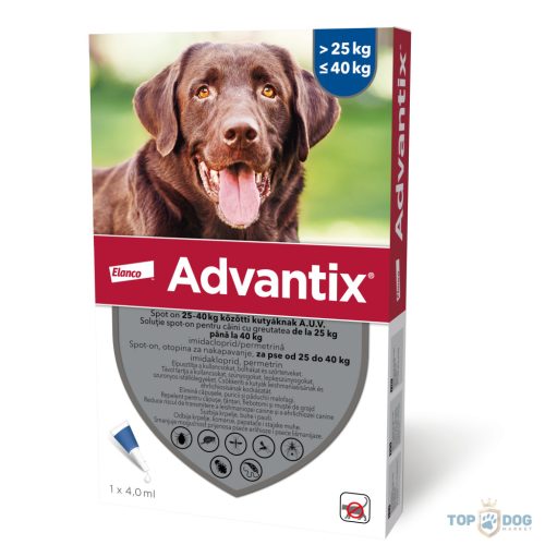 Advantix® spot on 25-40 kg (4 pipetta)