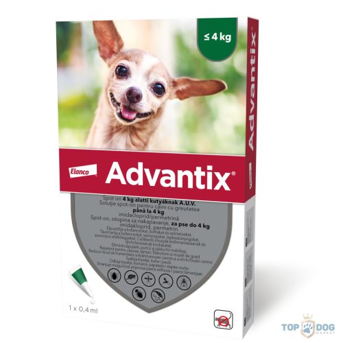 Advantix® spot on 4 kg alatt (4 pipetta)