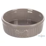 FGO kerámia Mabel kerek etető- és itatótál taupe 300ml/12cm 518464
