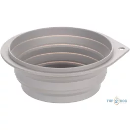   FGO Falda kerek etető- és itatótál utazáshoz szürke 500ml/16cm 520306