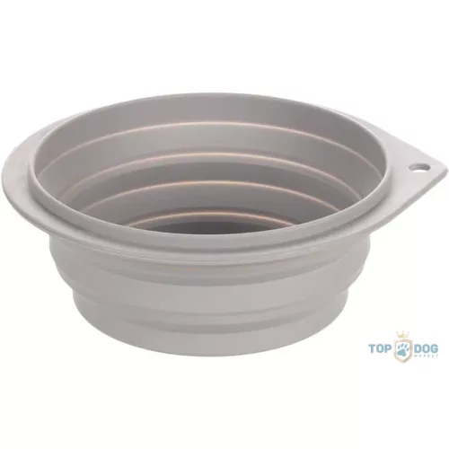 FGO Falda kerek etető- és itatótál utazáshoz szürke 500ml/16cm 520306