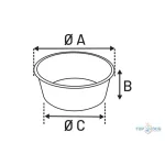 FGO Falda kerek etető- és itatótál utazáshoz szürke 500ml/16cm 520306
