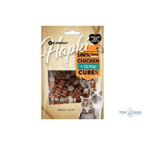 Flamingo Hapki Lazac-Csirke kocka 50gr 561529   