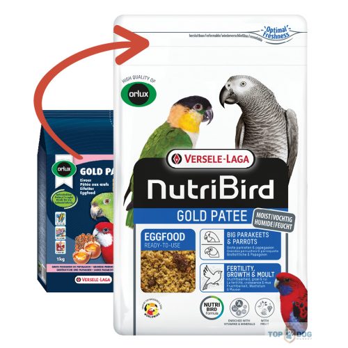 Versele-Laga NutriBird Gold Patee Big Parakeets & Parrots 1kg​ lágyeleség