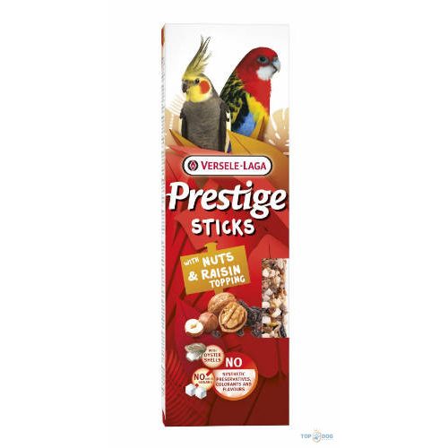 Versele Laga Prestige Sticks Dupla Rúd (mogyoró, dió, mazsola)  papagájok részére (2db/140g)