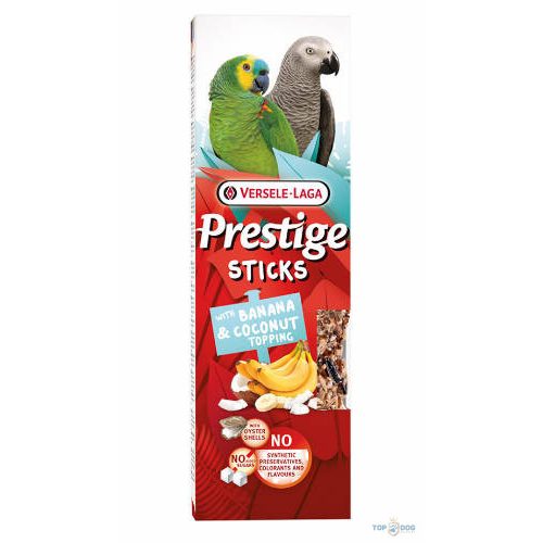 Versele Laga Prestige Sticks Dupla Rúd (banán, kókuszreszelék)  nagypapagájok részére (2db/140g)