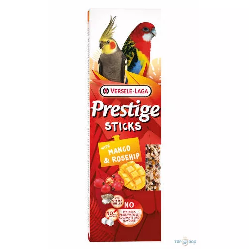 Versele Laga Prestige Sticks Dupla Rúd (mangó, csipkebogyó)  papagájok részére (2db/140g)