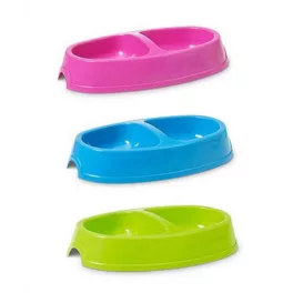   Savic Picnic Twin - Dupla tál (vegyes színekben) 2x0.4l (30.5x17cm)