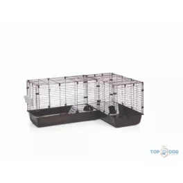   SAVIC Cubix Corner - Sarok ketrec (fekete-fekete) kisállatok részére (146x50x63.5cm)