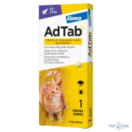   AdTab kullancs és bolha elleni rágótabletta 0,5-2kg macskák részére