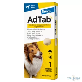   AdTab rágótabletta bolha és kullancs ellen 22-45 kg közötti kutyáknak, 900 mg