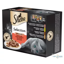   Sheba Selection Alutasakos Eledel - Húsos Válogatás  szószban 12x85g