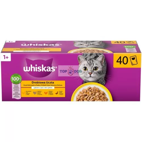 Whiskas 40x85gr szárnyas aszpikban
