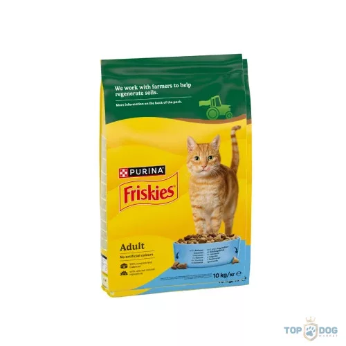 FRISKIES 10kg lazaccal és zöldségekkel száraz eledel felnőtt macskáknak 