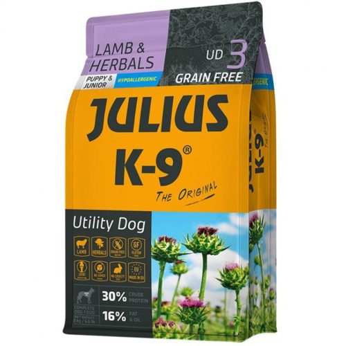 Julius K-9 Utility Dog Puppy Hypoallergenic Lamb & Herbals 3kg
