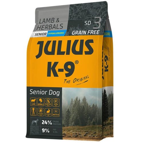 Julius K-9 Utility Dog Senior Hypoallergenic Lamb & Herbals 3kg