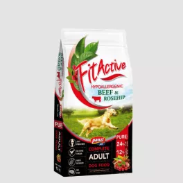   FitActive PURE 12kg Hypoallergenic Beef-Rosehip - száraztáp (marha,csipkebogyó) felnőtt kutyák részére