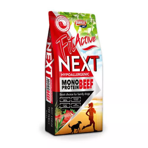 FitActive NEXT 15kg Hypoallergenic MONO BEEF with cranberries (Marha-vörösáfonyával)