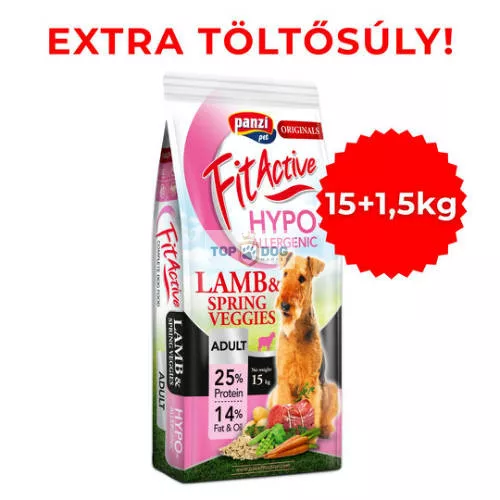 FITACTIVE Originals HYPOALLERGENIC LAMB&SPRING VEGGIES 15kg+1,5kg ajándék