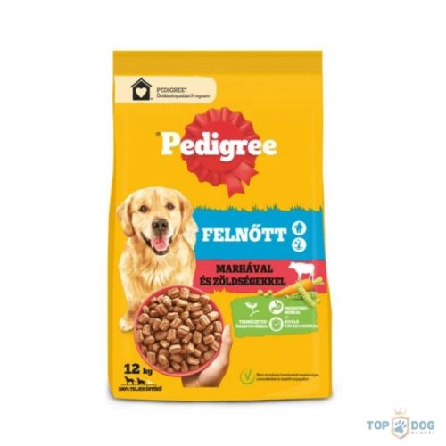 Pedigree száraz kutyaeledel Adult Marha-zöldség 12kg