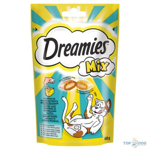 Dreamies Jutalomfalat Mix Lazac-Sajt 60g 