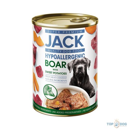 Jack Hipoallergén pástétom 400g Vaddisznó édesburgonyával