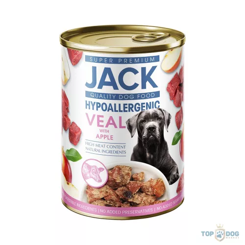 Jack Hipoallergén pástétom 400g Borjúhús almával