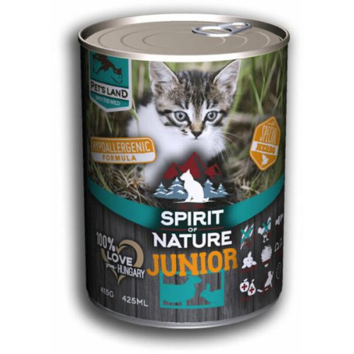 Spirit of Nature Cat Junior Bárány-Nyúl 415g 