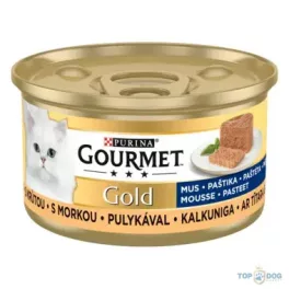 GOURMET Gold Pástétom pulykával nedves macskaeledel 85gr