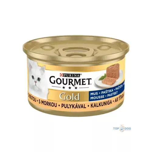 GOURMET Gold Pástétom pulykával nedves macskaeledel 85gr