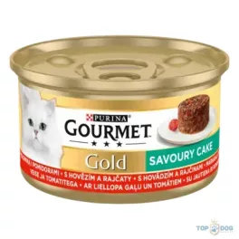   GOURMET Gold Savoury Cake marhával paradicsommal nedves macskaeledel 85g