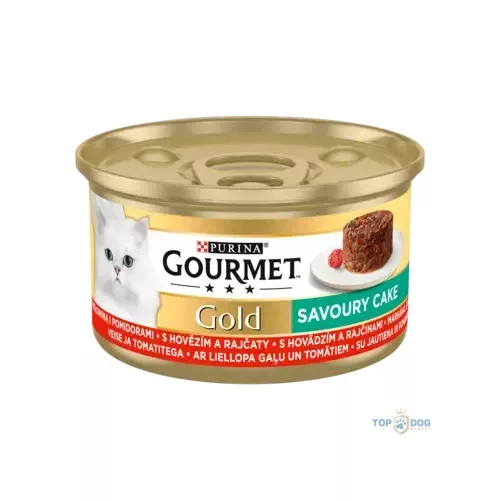 GOURMET Gold Savoury Cake marhával paradicsommal nedves macskaeledel 85g