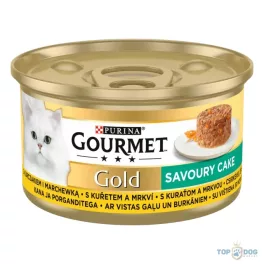   GOURMET Gold Savoury Cake csirkével sárgarépával nedves macskaeledel 85g