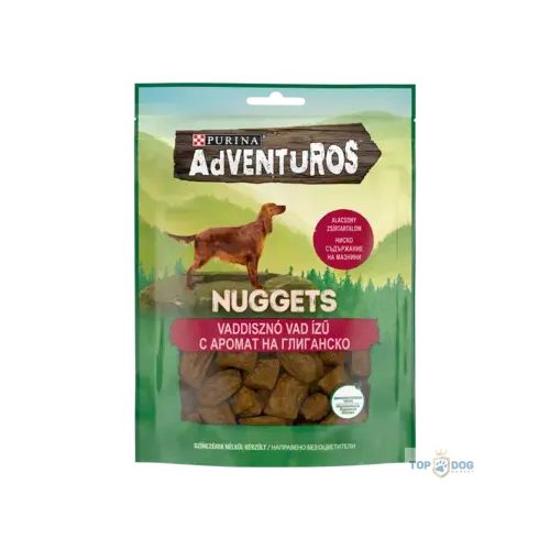 ADVENTUROS Nuggets kutya jutalomfalat vaddisznó vad  90gr