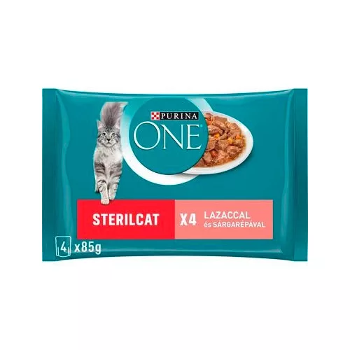 Purina One 4*85gr Steril Lazac sárgarépával