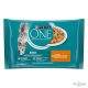 PURINA ONE Adult csirkével és zöldbabbal nedves macskaeledel 4*85gr