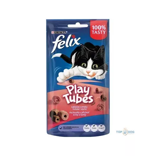 FELIX Play Tubes macska jutalomfalat pulyka sonka ízben 50gr