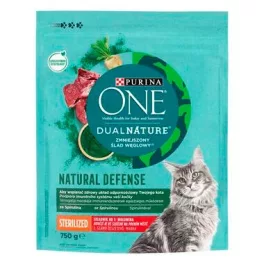   PURINA ONE 750gr DualNature Sterilcat marhában gazdag száraz eledel ivartalanított felnőtt macskáknak