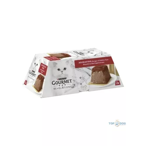 GOURMET Revelations pastétom marhával és szósszal nedves macskaeledel 2x57gr