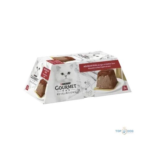 GOURMET Revelations pastétom marhával és szósszal nedves macskaeledel 2x57gr