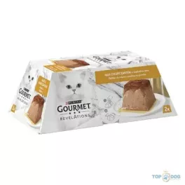   GOURMET Revelations pástétom csirkével és szósszal nedves macskaeledel 2x57gr