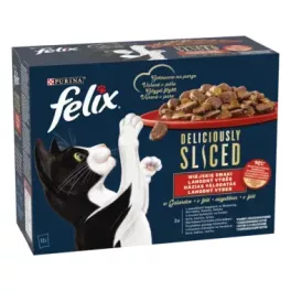   FELIX Deliciously Sliced házias válogatás aszpikban nedves macskaeledel 12x80gr