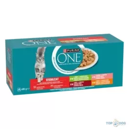   PURINA ONE 40x85g Sterilcat marhával/lazaccal/pulykával/csirkével nedves macskaeledel
