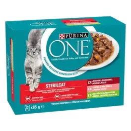   PURINA ONE STERILCAT marhával/lazaccal/pulykával nedves macskaeledel 12*85gr