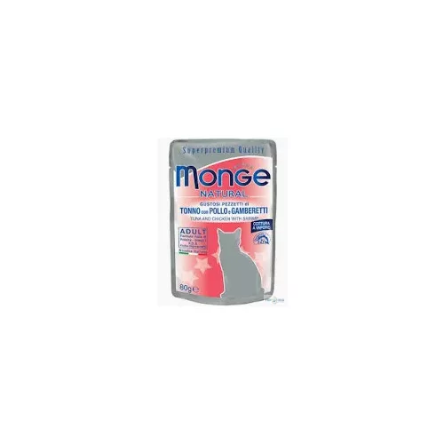 Monge Cat 80gr Pouch Tonhal Csirke Garnéla zselében