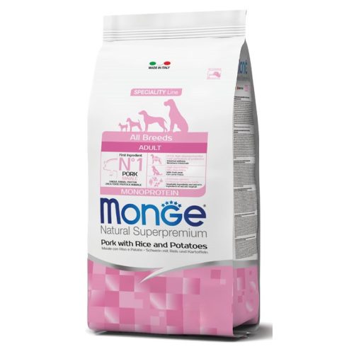 Monge Dog 2,5 kg MONOPROTEIN Sertés, rizs & burgonya Speciality Line Breeders