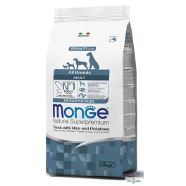   Monge Dog 12kg Pisztráng, rizs - Monoprotein All Breeds Adult Speciality Line